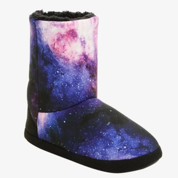 Galaxy Print Slipper Boots NWT - Picture 2 of 6
